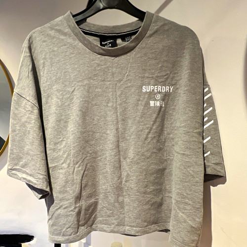 Superdry women grey logo - grey,