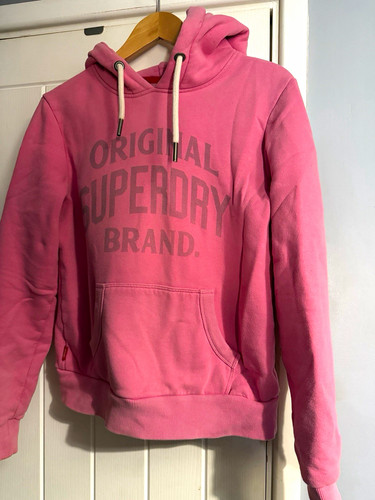 Superdry pink logo pullover - pink,