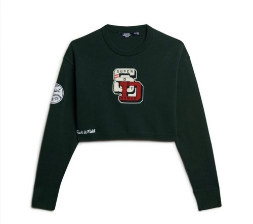 Superdry varsity crop crew - superdry,