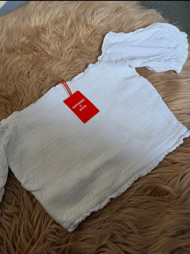 Superdry white textured puff - superdry,