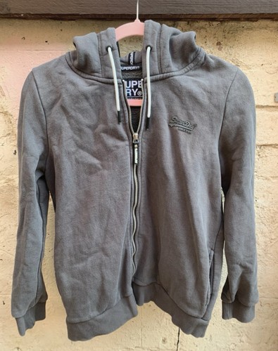 Superdry grey zip hoodie - up,