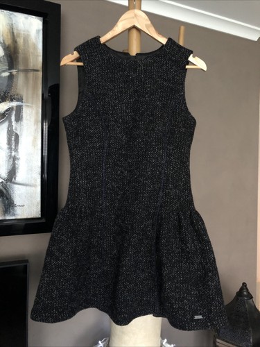 Superdry tweed mini dress size - tweed,