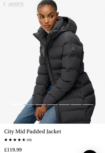 Superdry city parker - uk, size