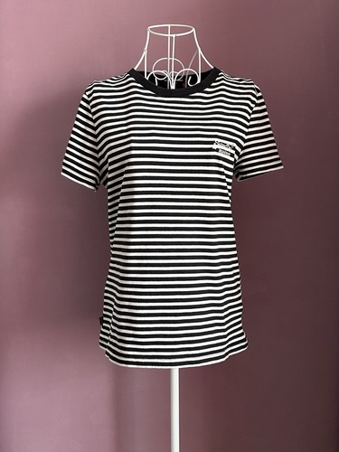 Superdry black white striped - black,
