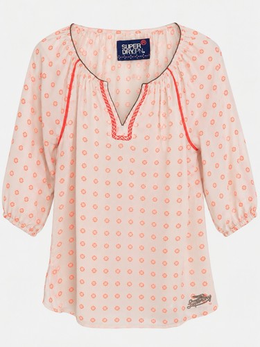 Superdry womens white orange - womens, white/orange