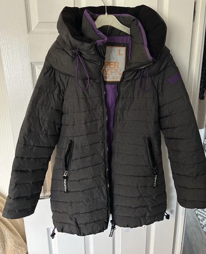 Superdry grey purple hooded - &,