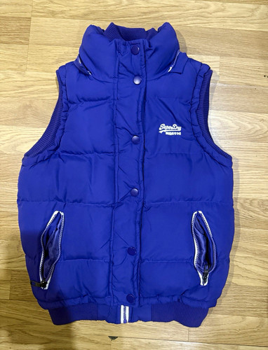Superdry purple quilted puffer - purple,