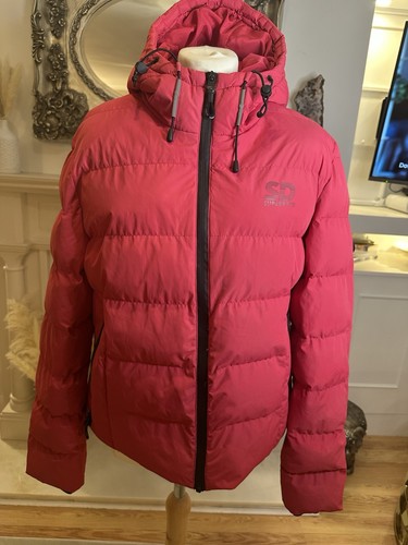Super dry pink puffer coat - pink,