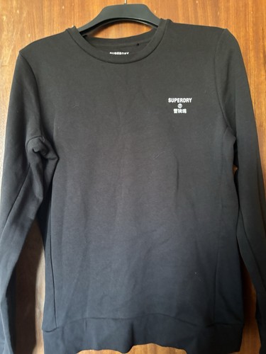 Superdry black sweatshirt with - black,