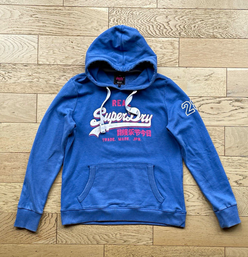 Womens superdry blue hoodie - xl,
