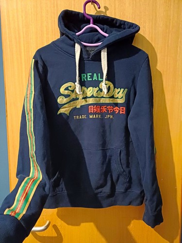 Superdry navy hoodie with - hoodie,