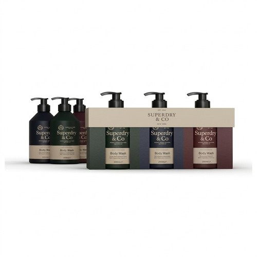 Superdry body wash trio - body,