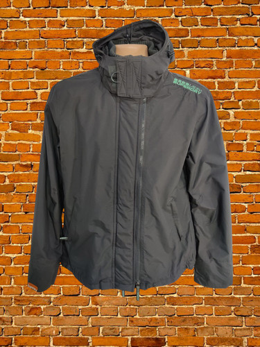 Superdry large grey coat - large,