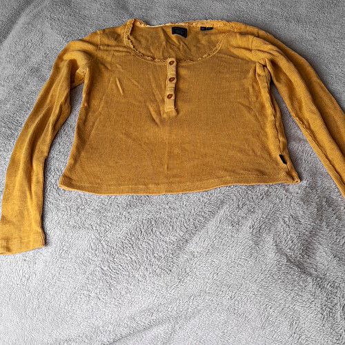 Superdry mustard ribbed - superdry, henley