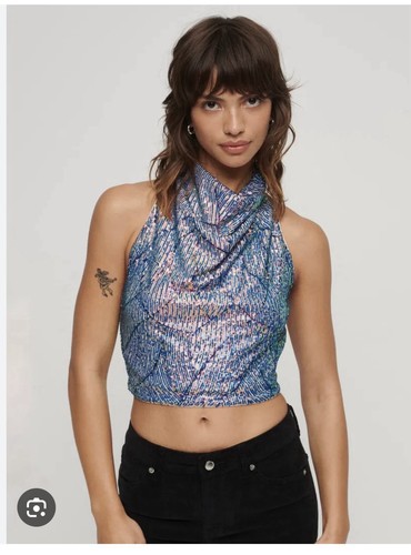 Superdry women blue sequin - superdry, women's